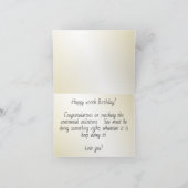 Carte 100 ans Centenaire Anniversaire Noir/Or Texte (Intérieur)