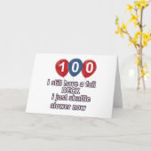 Carte 100 ans de dessins d'anniversaire amusants (Fleur jaune)