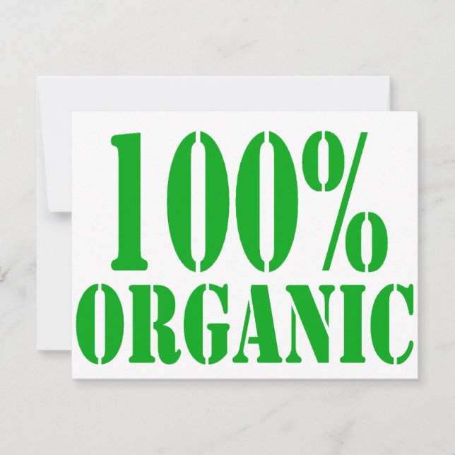 Carte 100% bio (Devant)