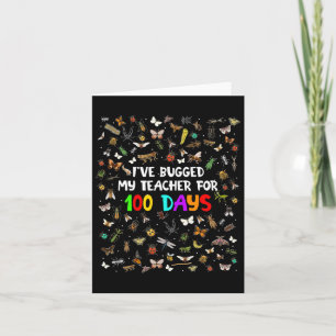 Carte 100 Bugs J'Ai Baché Mon Enseignant Pendant 100 Jou
