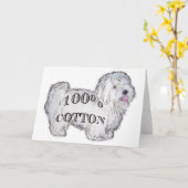 Carte 100% Cotton (Fleur jaune)