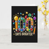 Carte 100 Days Brighter Colorful Gem School Celebration (Fleur jaune)
