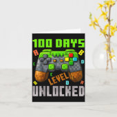 Carte 100 Days Level Unlocked Gaming 100 Days Of School  (Fleur jaune)