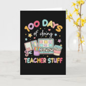 Carte 100 Days of Doing Teacher Stuff Cute Pastel School (Fleur jaune)