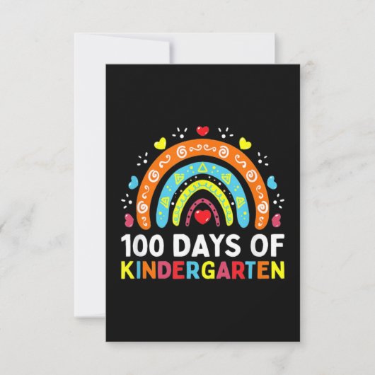 Carte 100 Days of Kindergarten (Devant)