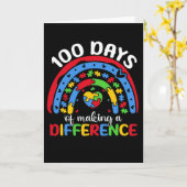 Carte 100 Days of Making a Difference Autism Awareness (Fleur jaune)