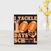 Carte 100 Days Of School Boys 100th Day Of School Footba (Fleur jaune)