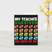 Carte 100 Days Of School Kids 100th Day Of School Costum (Fleur jaune)