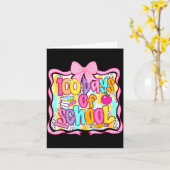 Carte 100 Days Of School Preppy 100th Day Of School Teac (Fleur jaune)