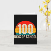Carte 100 Days Of School Retro Teachers Boys 100th Day O (Fleur jaune)