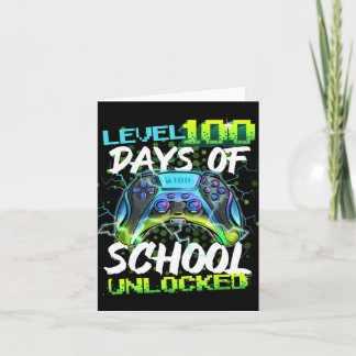 Carte 100 Days Of School Unlocked Gamer Boy Girl Video G