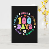 Carte 100 Days Smarter Kinder Brighter Cute School (Fleur jaune)