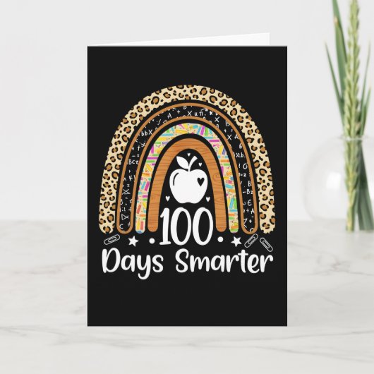 Carte 100 Days Smarter Teacher Rainbow Classroom School (Devant)