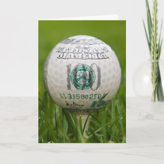 Carte 100 Dollar Anniversaire Golf Ball (Devant)