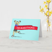 Carte 100 Félicitations à Marathon pour lui (Fleur jaune)