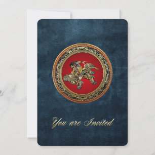 Carte [100] Hokusai - Shoki Riding Shishi Lion