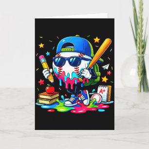 Carte 100 Journées Scolaires Mouillées Baseball Crème Gl