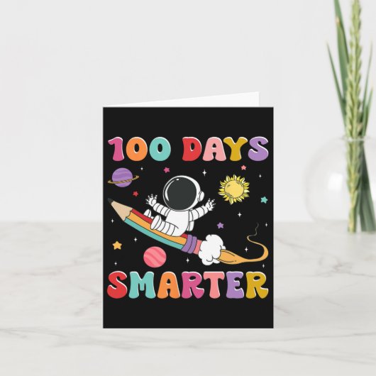 Carte 100 Jours astucieux astronaute spatiale Garçons 1 (Devant)