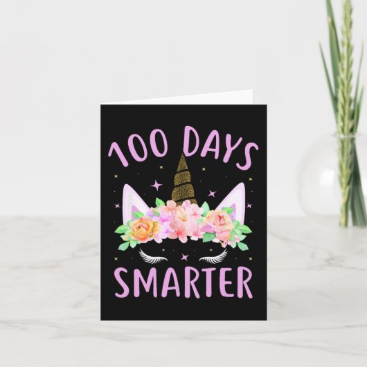 Carte 100 Jours Costume Enfants Unicorne Smarter 100e Jo (Devant)