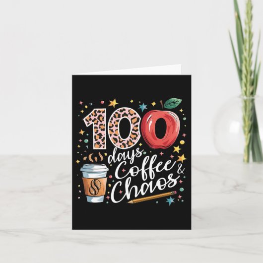 Carte 100 Jours De Café Et Chaos 100E Jour De L'École S (Devant)