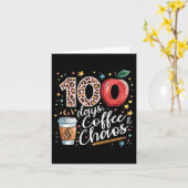 Carte 100 Jours De Café Et Chaos 100E Jour De L'École S (Fleur jaune)