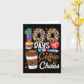 Carte 100 Jours De Café Et Chaos 100E Jour De L'École T (Fleur jaune)