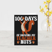 Carte 100 Jours De Conduite Enseignant Nuts School Retro (Fleur jaune)