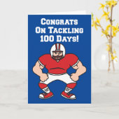 Carte 100 Jours De Football Scolaire (Fleur jaune)