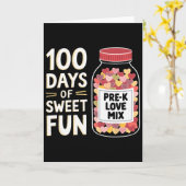 Carte 100 Jours De Fun Sucré Mignonne Prof De Fille De P (Fleur jaune)