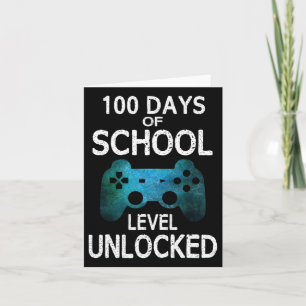 Carte 100 Jours De Jeux Vidéo De Gamer École Niveau Déve