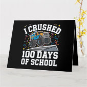 Carte 100 jours de l'école Monster Camion 100e jour écol (Fleur jaune)