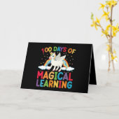 Carte 100 Jours De Magical Learning School Unicorn Girls (Fleur jaune)