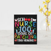 Carte 100 Jours De Patching Tiny Humans Nurse 100th Day (Fleur jaune)
