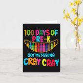 Carte 100 Jours De Pré-k M'Ont Fait Sentir Cray Enseigna (Fleur jaune)