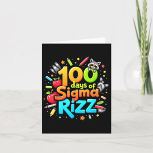 Carte 100 Jours De Sigma Rizz Funny 100E Jour De L'École