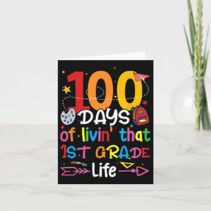 Carte 100 Jours De Vie Ce Garçon De 1Ème Année Fille Te