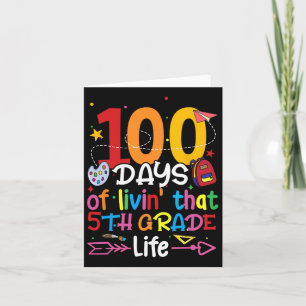 Carte 100 Jours De Vie Ce Garçon De 5E Année Fille Te