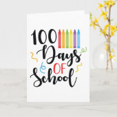 Carte 100 jours d'école (Fleur jaune)
