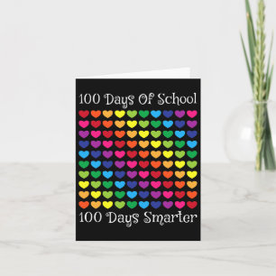 Carte 100 Jours D'École 100 Jours Coeur Plus Intelligent
