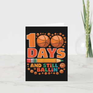 Carte 100 Jours D'École 100E Jour De Basket-Ball
