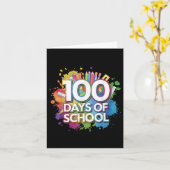 Carte 100 Jours D'École Aquarelle Splash Enseignant Stit (Fleur jaune)