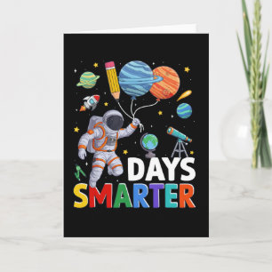 Carte 100 jours d'école Astronaute plus intelligent Espa