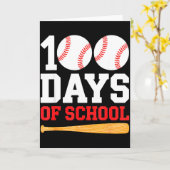 Carte 100 Jours D'école Baseball Garçons 100 Jours Plus (Fleur jaune)
