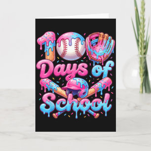 Carte 100 Jours D'école Baseball Garçons Enfants _1