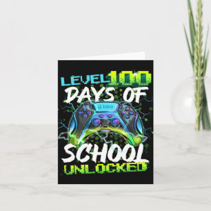 Carte 100 Jours D'école Débloqué Gamer Boy Girl Vidéo G