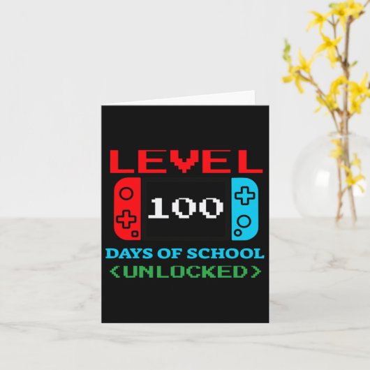 Carte 100 Jours D'École Déverrouillés 3 (Fleur jaune)