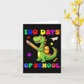 Carte 100 Jours D'École Dinosaure Maternelle Conception (Fleur jaune)
