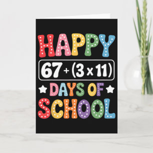 Carte 100 Jours D'école Équation Mathématique Groovy 67