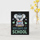Carte 100 Jours D'école Koala Élève Enseignant (Fleur jaune)