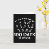 Carte 100 Jours D'École Math Addition Cool Enseignant Ét (Fleur jaune)